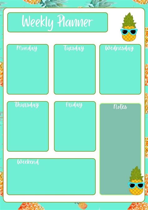 Digital Weekly Planner, Weekly Planner, Printable Planner, Digital ...