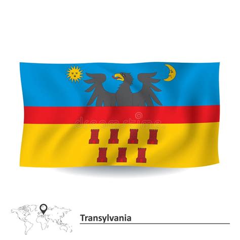 Flag of Transylvania stock vector. Illustration of graphics - 125153951