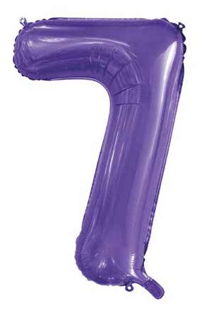 34inch DecrotexFoil Balloon Number Purple #7 | Starlight Christmas ...