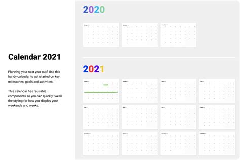 Calendar 2021 | Figma