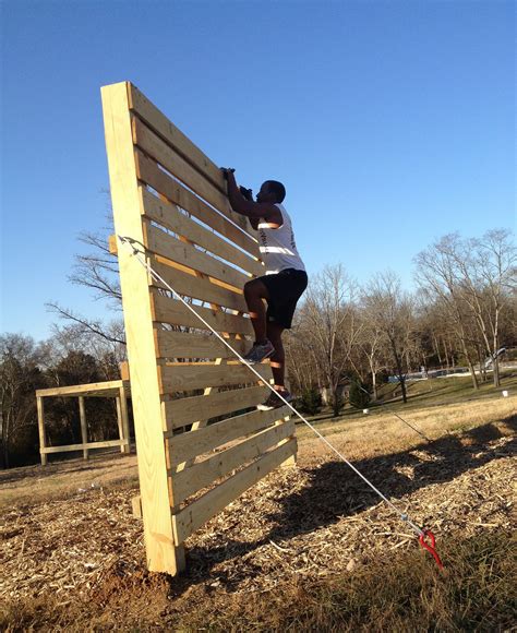 diy pallet climbing wall. Backyard Obstacle Course, Kids Obstacle Course, Ninja Warrior Course ...