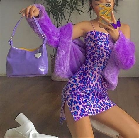 purple aesthetic | Purple outfits, Neon outfits, Cute outfits