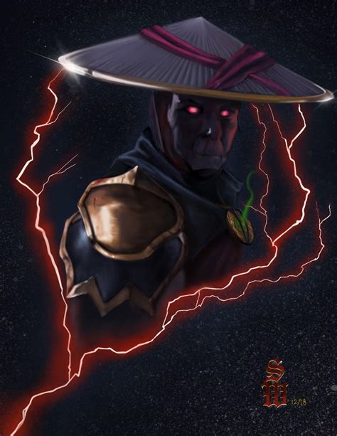 Whipped up a digital painting of dark raiden on procreate! : MortalKombat