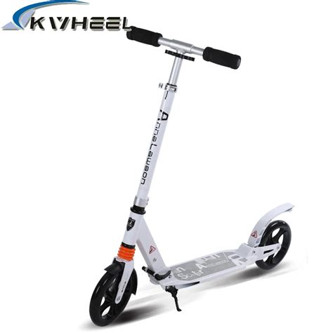 Newest Two wheels aluminum scooters 8 inch PU adult big wheel scooter ...