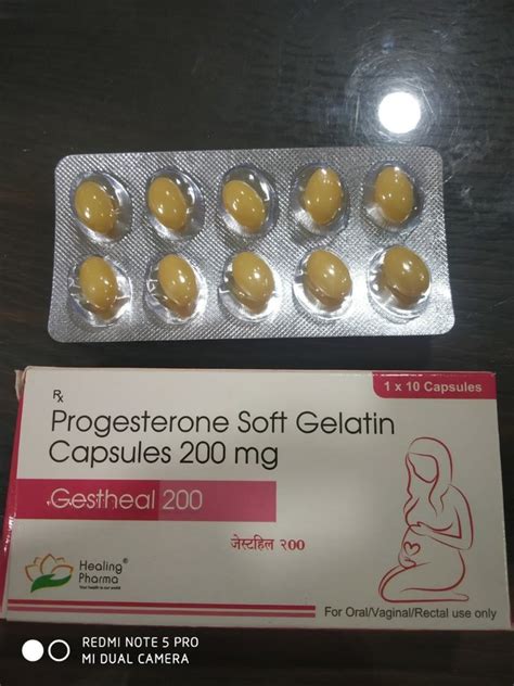 Progesterone Capsules, Packaging Size: Per Strip Of 10 Capsule, Dose ...