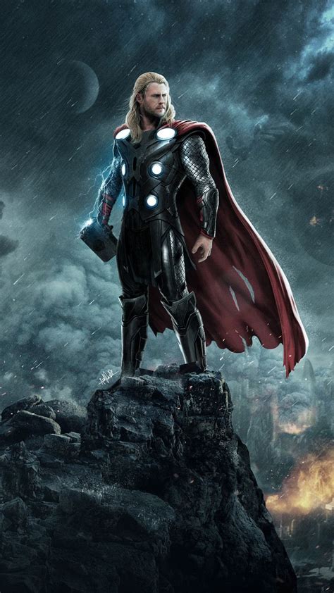 1080x1920 thor, hd, superheroes, artwork, digital art, behance for Iphone 6, 7, 8 wallpaper in ...