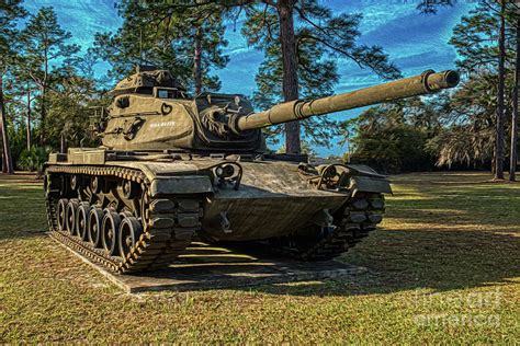 M60, Patton Tank - Digital Painting Photograph by Greg Hager - Pixels