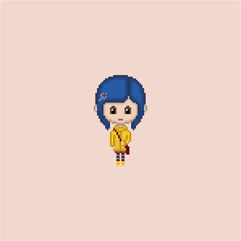 Coraline (Pixel Art) Art Print by The Bananna Theory - X-Small | Pixel art, Coraline, Coraline art