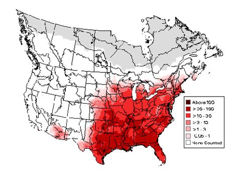 Northern Cardinal - Breeding Range Map