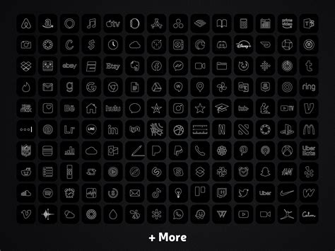 Black Edition App Icons Pack für iPhone iOS Minimal Schwarze - Etsy.de