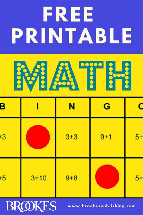 Printable Math Bingo - Printable Word Searches