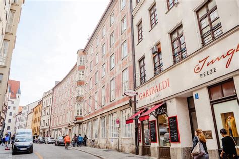 Munich, Germany - 27 May 2019: the Main Street of Munich with Its Shops and Restaurants ...