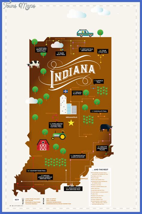 Indiana Map Tourist Attractions - ToursMaps.com