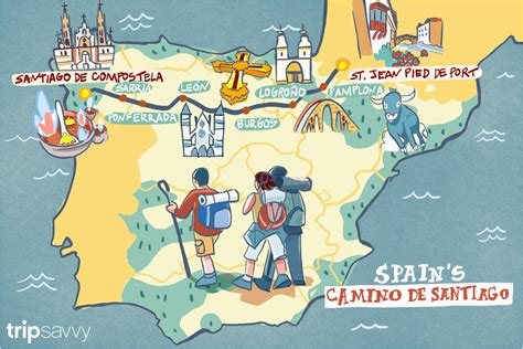 Spain Pilgrim Walk Map | secretmuseum