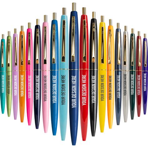 Promotional Gold Bic Clic Pens with Custom Logo for $0.64 Ea.