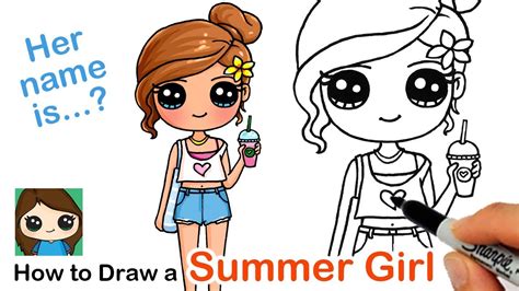 How To Draw A Girl With Flowers In Her Hair | Best Flower Site