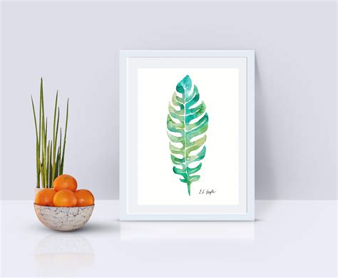 Tropical Palm Leaf, original watercolor painting by Elise Engh | Etsy ...