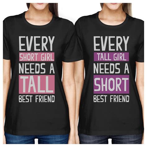 Best Friend Shirts - Short and Tall Best Friends BFF Matching T-shirts | Bff matching shirts ...