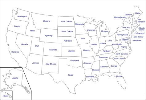 Blank Map Of States - New Mexico Map