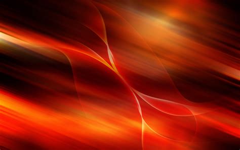 Fiery Flow: Abstract Red and Orange HD Wallpaper