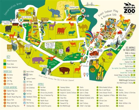 Noah's Ark Zoo Farm Illustrated Map | Zoo map, Illustrated map, Zoo project