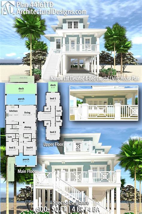 Architectural Designs House Plan 44161TD gives you 4 bedrooms, 4 baths ...