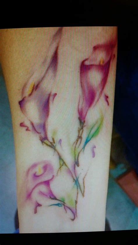 Pin by Jewel Houlihan on water color calla lily tattoo | Lily tattoo, Calla lily tattoos, Calla lily