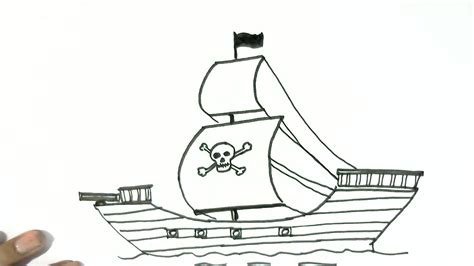 Pirate Ship Drawing Cartoon - DRAWING IDEAS