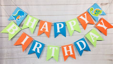 Dinosaur Birthday Banner Dinosaur Banner Dinosaur Birthday - Etsy Canada