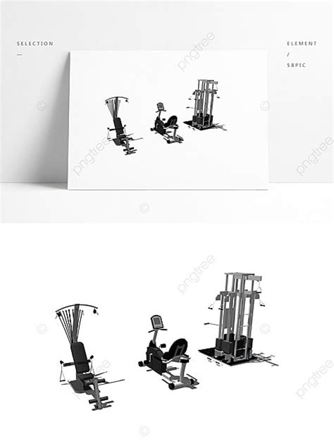 A Set Of Gym Equipment Models Background, Indoor, Sports, Equipment Background Image for Free ...