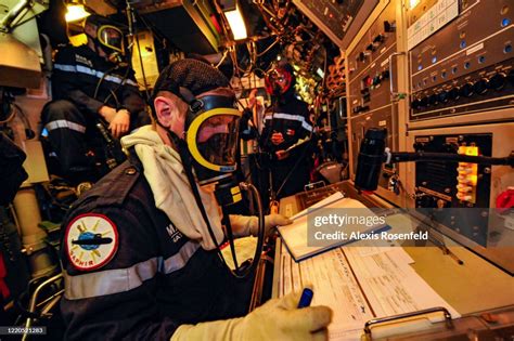 Overview of the interior of the French Navy attack nuclear submarine ...