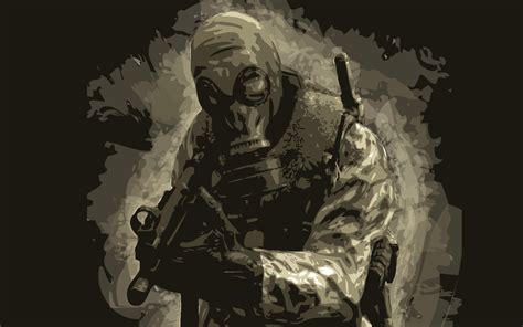 Gas Mask Soldier Drawing at GetDrawings | Free download