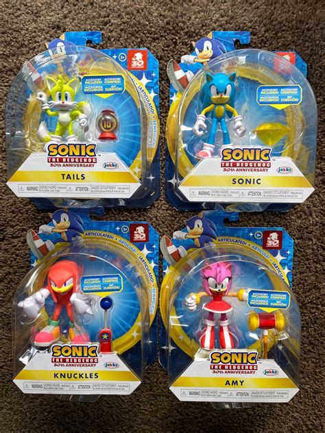 4 Sonic Figures 30th Anniversary sonic Tales Knuckles Amy - Etsy