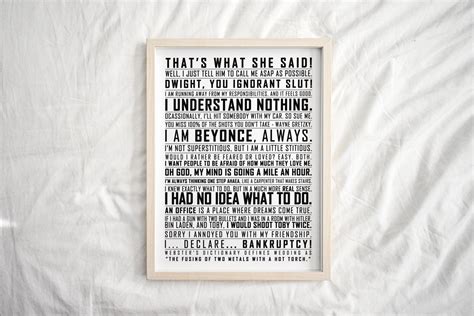 The Office Tv Show Poster Print Best Quotes of the Office Tv - Etsy