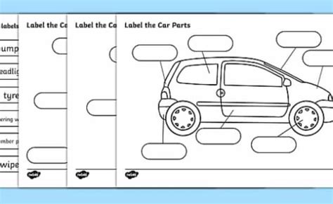 11 Best Images Of Car Worksheet Parts Label Car Parts – Otosection