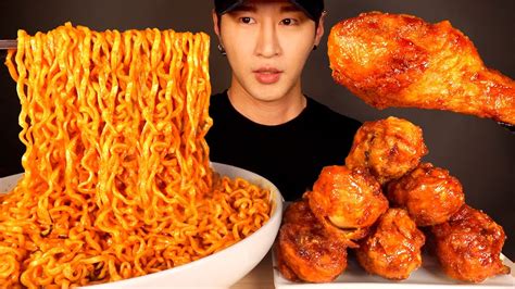 ASMR MUKBANG SPICY FIRE NOODLES & BBQ CHICKEN (No Talking) EATING SOUNDS | Zach Choi ASMR – ASMRHD