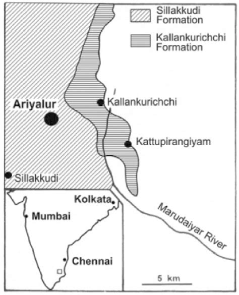 Location map with outcrops of late Cretaceous (Campanian-Maastrichtian)... | Download Scientific ...