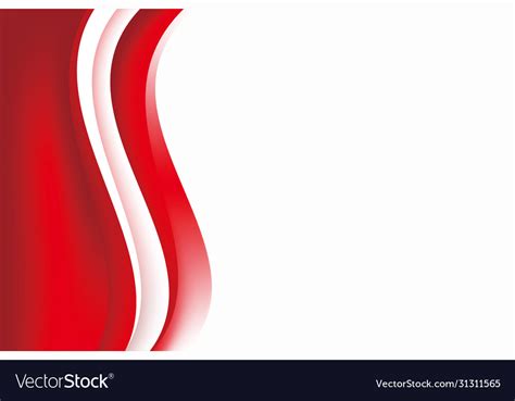 Abstract stylish red white wave background design Vector Image