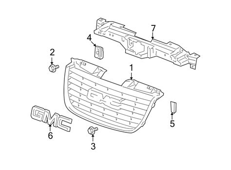 GMC Yukon XL 1500 Bolt. Cover. Bracket. Support. Bumper. (Front, Upper ...