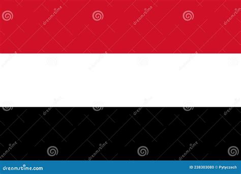 Yemen Official Flag of Country Stock Vector - Illustration of sign, flat: 238303080