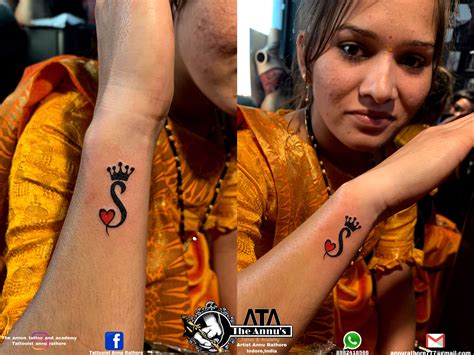 S Alphabet With Crown Tattoo Designed By Annu Rathore Crown Tattoo ...