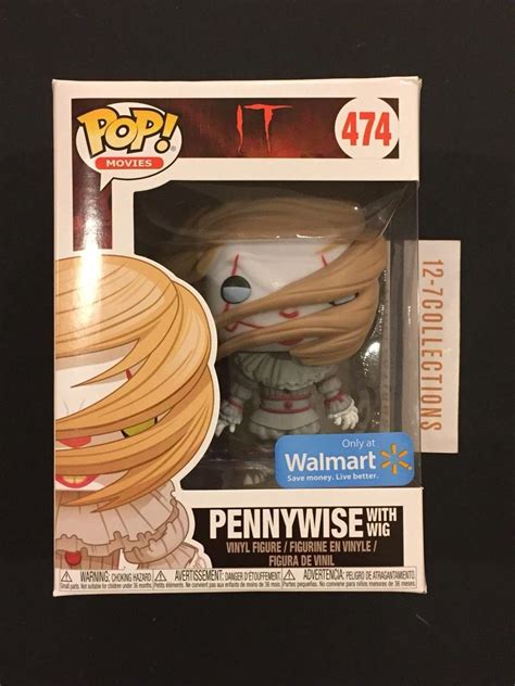 SEE PICS Pennywise BLUE EYES Walmart EXCLUSIVE with Wig It Funko Pop ...