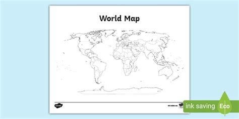 FREE Printable World Map for Kids | Geography Resources