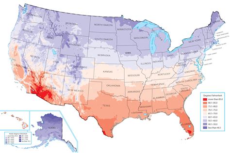 US Temperature Map - GIS Geography