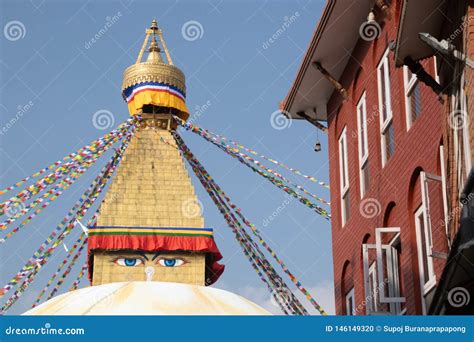 Kathmandu Nepal Boudhanath Stupa is One of the Largest Buddhist Stupas in the World. it is the ...