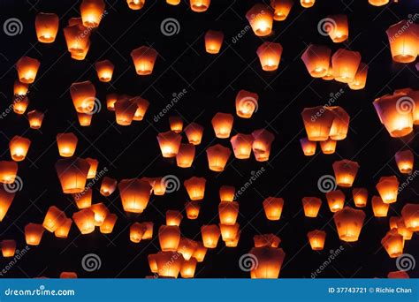 Sky Lanterns in Lantern Festival Stock Image - Image of literacy, petition: 37743721