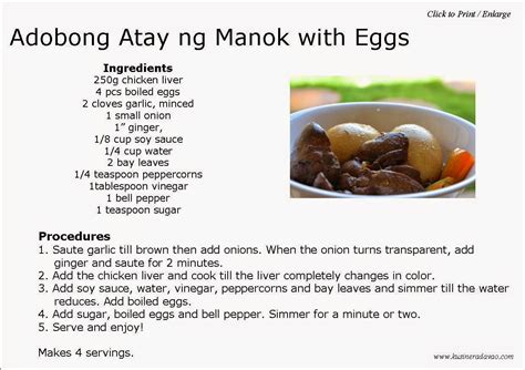 Adobo Recipe And Procedure Tagalog