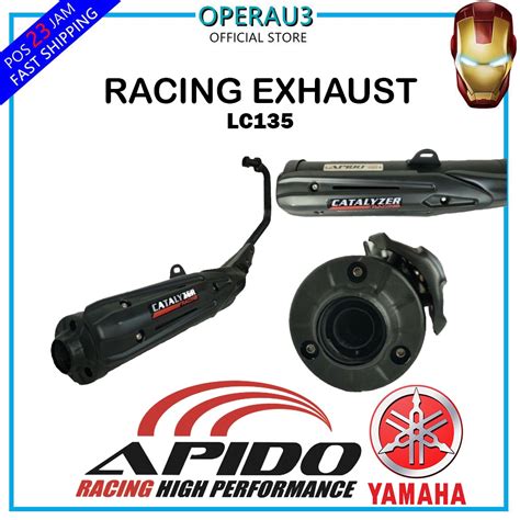 EXHAUST LC135 APIDO RACING 30mm 3 in 1 LC135 Exhaust CUTTING STANDARD RACING EKZOS LC 135 APIDO ...