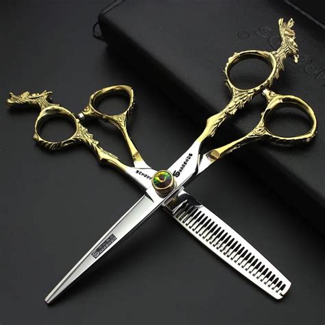 Sharonds 6 Inch Jinlong Handle Professional Hairdresser Scissors Cutting Tool Japan 440c Salon ...