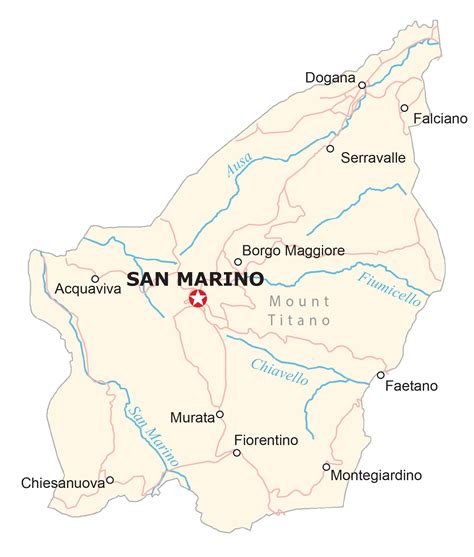 Map of San Marino - GIS Geography